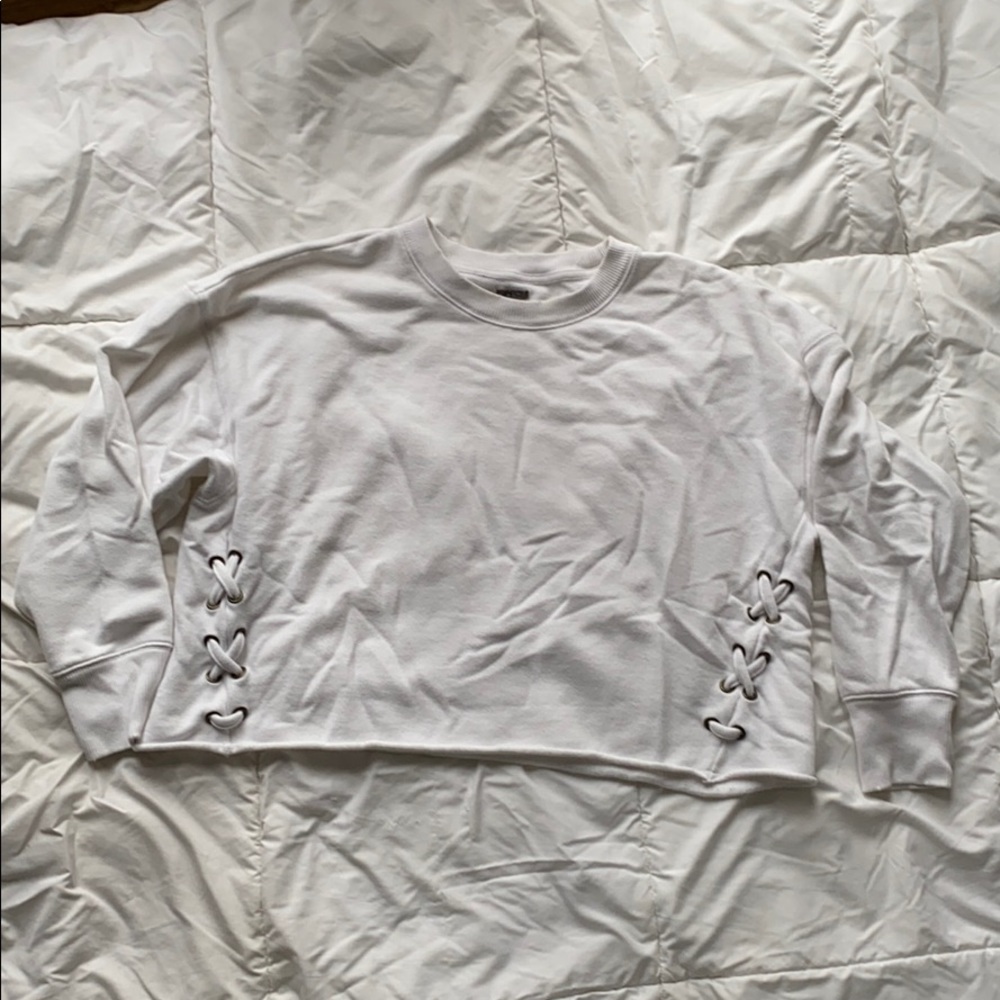 Aerie crop sweatshirt with ties